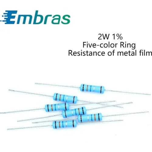 20Pcs 2W Metal Film Set Of Resistor 0R-22M 1% Tolerance 430K 470K 510K 620K 680K 750K 820K 910K 1M 10 Ohm Electronics Resistance
