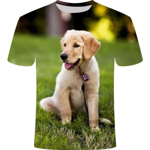 2020 New Printed Pet Dog T-Shirts Labrador Retriever Large T-Shirt Pattern Can Be Customized Child And Adult Size Years