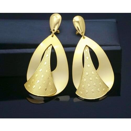 New Simple Long Drop Earrings for Women 2020 Wave Design Fashion Jewelry Wholesale Party Wedding Earrings