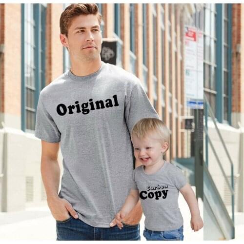 Original Carbon Copy Dad and son Mom and Daughter Family Matching T shirts
