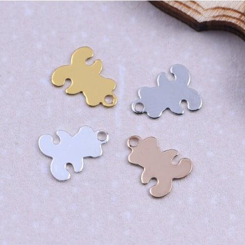 20pcs/lot zhu ru 9*7mm Korean Cartoon cute animal bear Necklace Smooth panda charm suspension For Jewelry Making Accessories