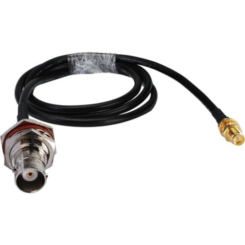 Superbat BNC Female Bulkhead with O-ring Straight to RP-SMA Female RG58 50cm Coaxial Cable