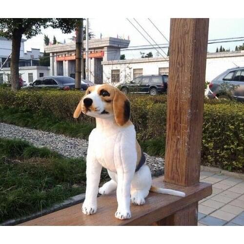 Squatting beagle dog plush toy ,Christmas gift h457