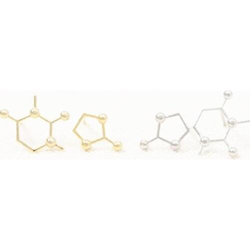 Hot hot molecular geometry stud earrings zinc alloymolecular structure of stud earrings