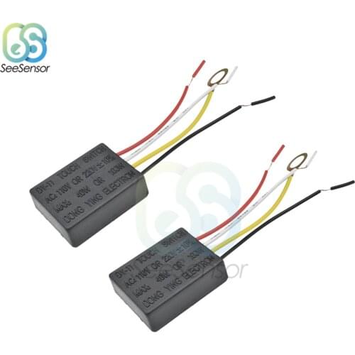 2Pcs AC 220V Lamp Touch Switch Electrical Equipment Table Light Parts On/off 1 Way Touch Control Sensor Bulb Lamp Switch