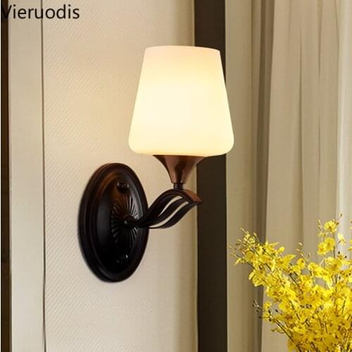 Nordic LED Wall Lights E27 Glass Sconce Wall Lamp for Bedside Living Room Mirror Light Home Decor Luminarias Lighting Fixture