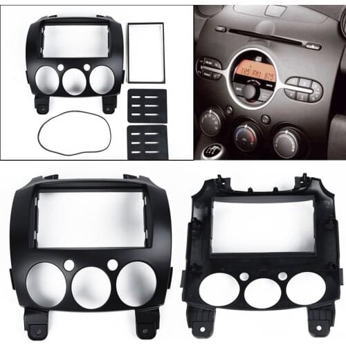 Car Stereo Radio Replace Cover Trim Frame Plate For Mazda 2/Demio 2007-2014 Dash Panel 2 Din Frame Trim