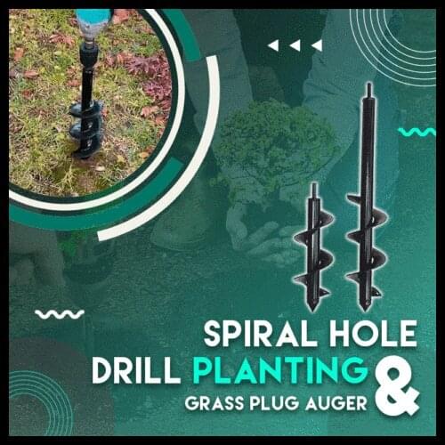Spiral Hole Drill Planting Grass Plug Auger Drill Bit Tools Planted Drill Gardening Bedding Planting Hole Digger Tools