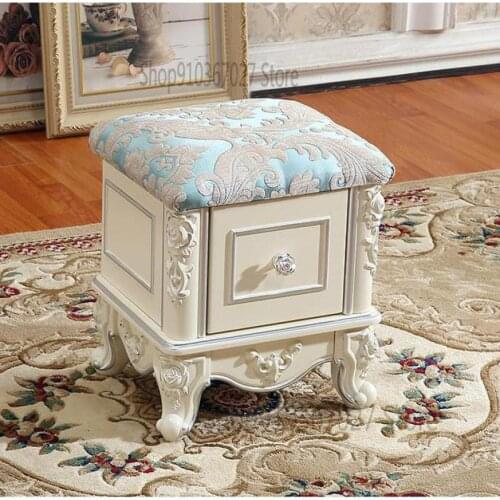 European-style low stool storage shoe replacement stool creative living room multifunctional sofa stool coffee table stool