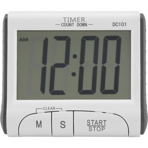 High Accuracy Digital Clock Countdown Digital Timer Large LCD Display Kitchen Timer Home Use Counter Tester