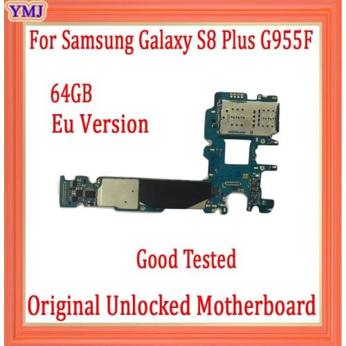 100% Original unlocked for Samsung Galaxy S8 Plus G955F G955FD Motherboard,64gb EU Version for Galaxy S8 G950F G950FD Mainboard
