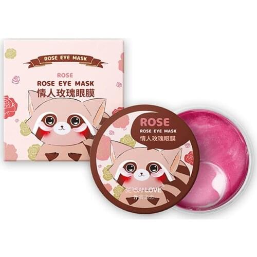 60Pcs/Box Korean Original Rose Flower Extract Eye Cream Sodium Hyaluronate Anti-Puffiness Anti-Aging Remove Dark Circle Eye Care