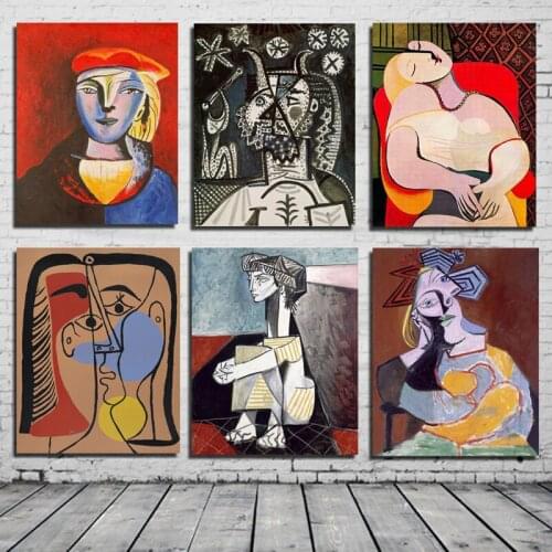Pablo Picasso Abstract Wall Art Canvas Painting Posters Prints Modern Painting Wall Pictures For Living Room Home Decoration