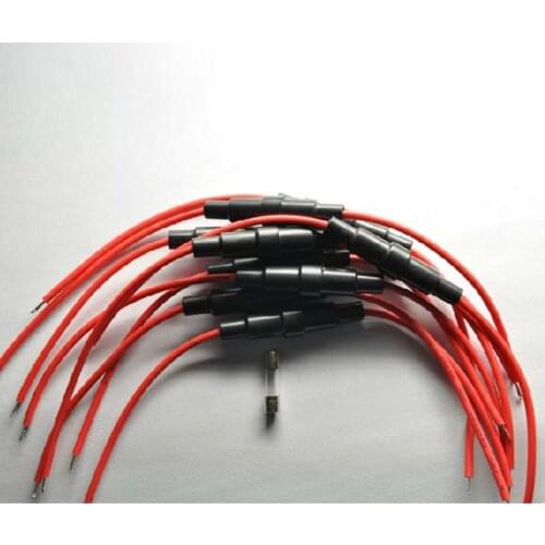 Free Shipping Brand New 100pcs/lot 5x20 mm Fuse Holder With Wire 5*20 Fuse Base Wholesale Dropship