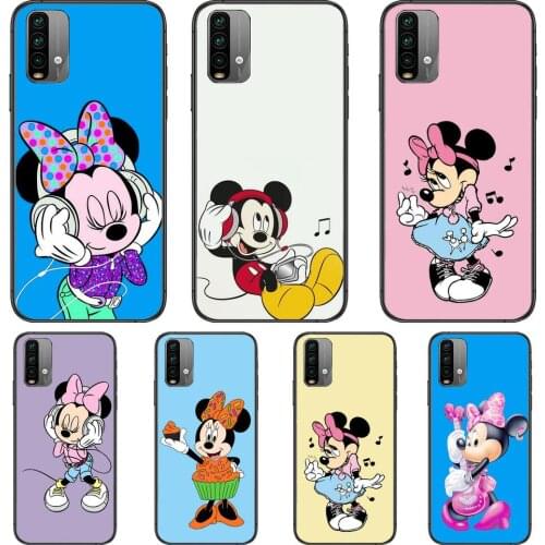 Minnie Mouse Headphone Phone Case For XiaoMi Redmi 11 lite 9C 8A 7A Pro 10T 5G Anime Cover Mi 10 Ultra Poco M3 X3 NFC 8 SE cover