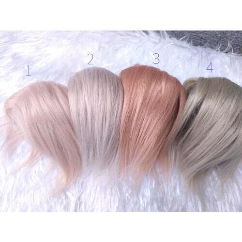 G10-X016 children handmade toy 1/12 1/8 1/6 1/3 1/4 uncle Doll wig BJD/SD doll props Accessories DIY colorful soft wig 1pcs