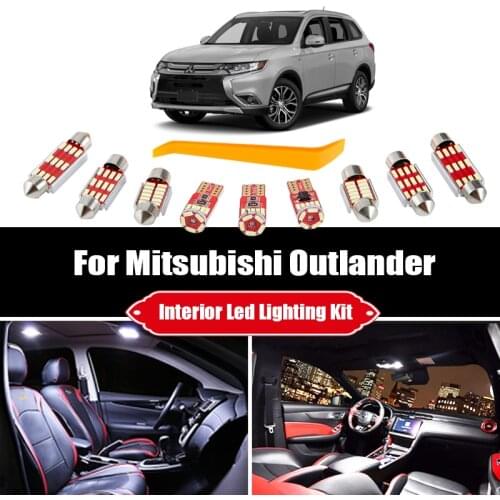 For Mitsubishi Outlander 1 Xl 2 3 Canbus Vehicle LED interior Map Dome Trunk Light Kit (2001-2020) Car Lighting Accessories