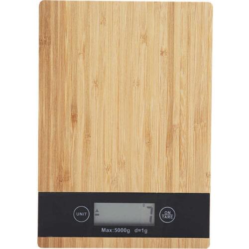 Digital Multi-function Food Kitchen Scale Bamboo LED Display Electric Kitchen Weighing Food Scale LCD Electronic Scales