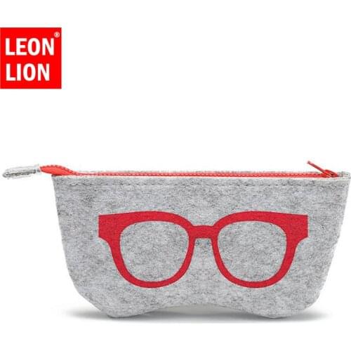 LEONLION Top-grade Felt Cloth Sunglasses Boxes High Quality Luxury Fabric Glasses Case Eyeglasses Accessories Glasses Case