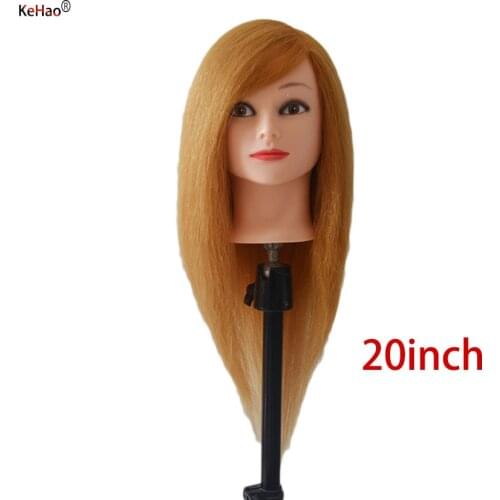 Mannequin Head With Hair 100% Animal Hair Gold Color Kappershoofd Hairdresser Doll Head 3 Size Choose Nice Cabeza Maniqui