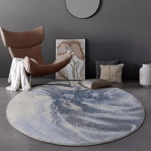 Imported Turkey Round Carpet Modern Round Rugs For Home Living Room Parlor Floor Mat Nordic Study Carpet Soft Thick Rug Bedroom