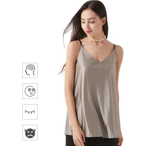 EMF Protection Female Maternity Tank Top Silver Fiber Clothes Radiation-Blocker EMF Shielding Pregnancy Baby Protection Summer
