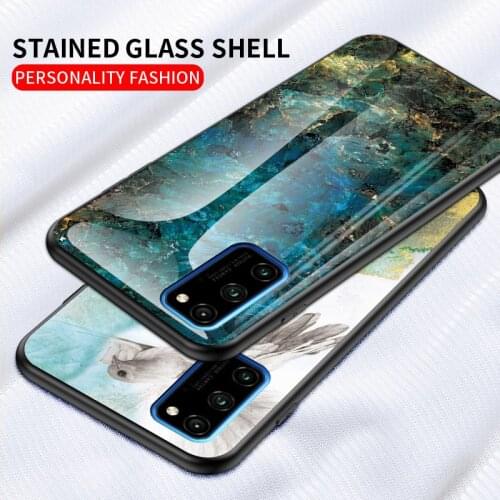 Marble Tempered Glass Case for Honor V30 20 9X Pro 10i V20 8X Protective Back Cover for Huawei Mate30 20 P30 Pro Y9 2019 Cases