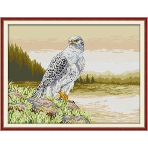 Falcon cross stitch kit 18ct 14ct 11ct count printed canvas stitching embroidery DIY handmade needlework