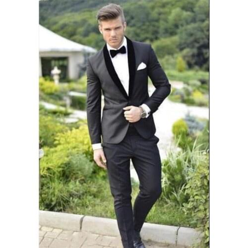 New Men’s Suit Smolking Noivo Terno Slim Fit Easculino Evening Suits For Men party blazer groom tuxedos costume homme(jacket+pan