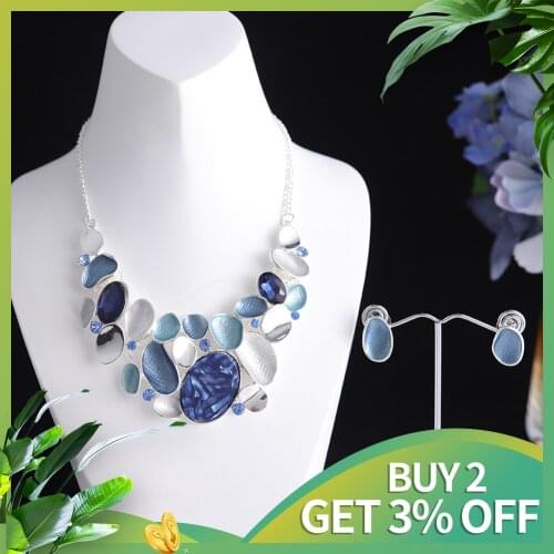 MeiceM Trendy Resin Geometry Statement Neck Chokers Necklaces Womens Chains Acrylic Necklace Set Female Decoration Accessories