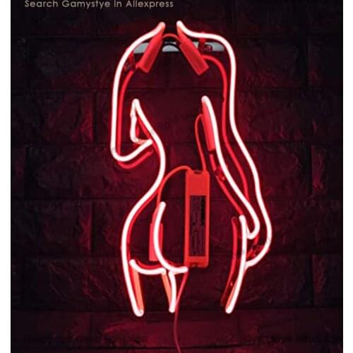 Pinks Girl body sex Neon Light Sign led Letreros Luminosos Lights Lighting Custom Luz Lampka For Home Room Bedroom Habitacin Bar