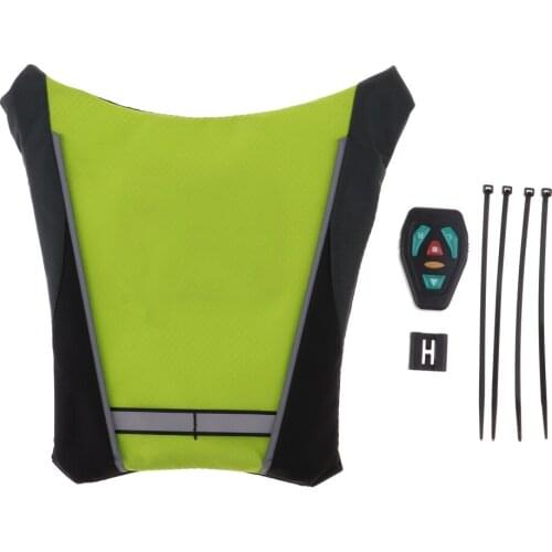 Remote Control Wireless LED Signal Light Reflective Vest Backpack Safety
