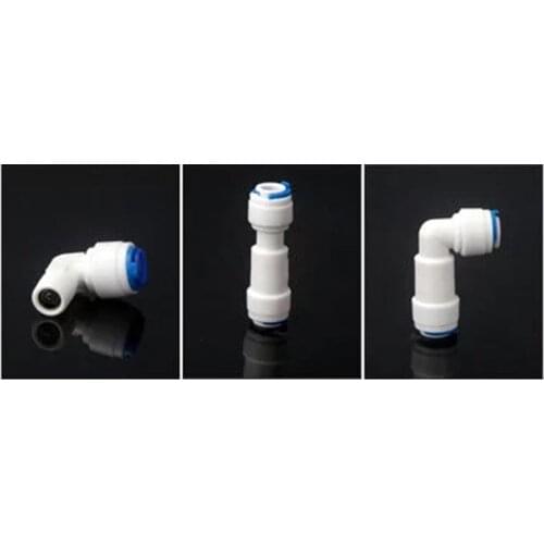 RO Water Elbow/Equal Straight Check Valve Quick Coupling Fitting 1/4" OD Hose Reverse Osmosis System Plastic Pipe Connector