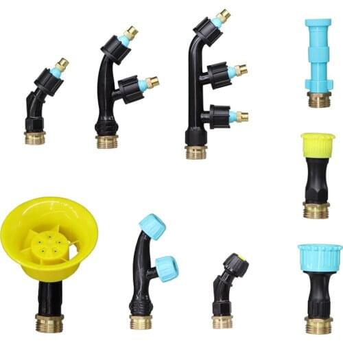 Agricultural Sprayer Nozzles Brass Single Double Triple Heads Atomizing Sprinklers greenhouse Irrigation Spraying Accessories