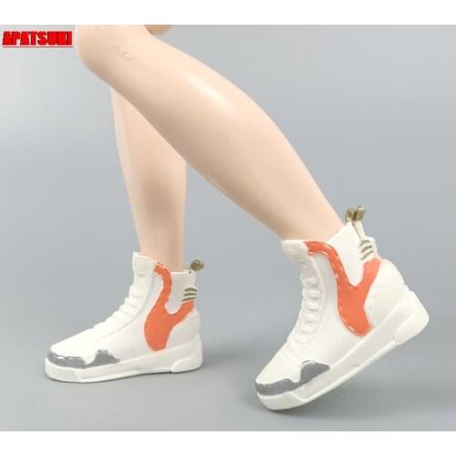 Silver Orange Basketball Doll Shoes for Ken Boy Doll Sneakers Sports Shoes for Barbies Boyfriend Ken 1/6 Accessories Kids Toys