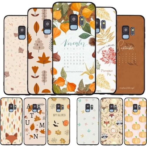 Pumpkin happy autumn fall Black TPU Silicone Soft Phone Case For Samsung Galaxy S20 S10 S9 S8 Plus Lite NOTE 10 9 8 S7 EDGE