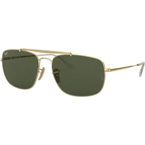 Rayban THE COLONEL 3560 001 61 Sunglasses Vintage Gold Frame G-15 Green Lenses High Quality Vision Men Sunglasses 2021