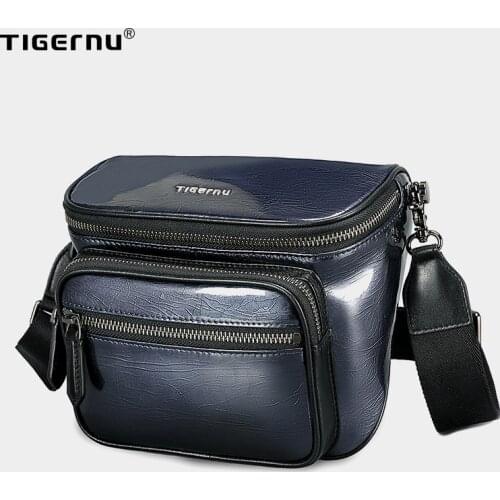 Tigernu Genuine Leather Bag Mens Trendy Shoulder Bag Male Waterproof Crossbody Bag For Business Work