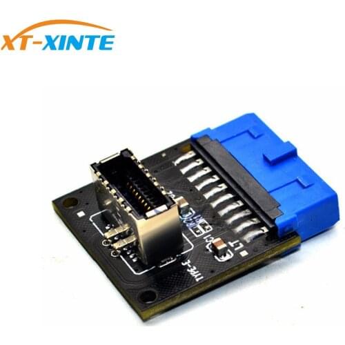 Type C USB3.1 Front Panel Socket USB 3.0 19 Pin to TYPE-E 20Pin Header Extension Adapter for ASUS Motherboard