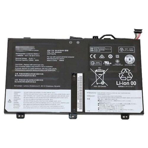 UGB genuine 00HW000 SB10F46438 4ICP7/52/76 Replacement Battery for Lenovo ThinkPad S3 Yoga 14