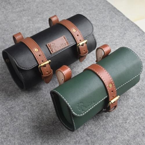 KL British style vintage double color folding city ebike front rear container bag