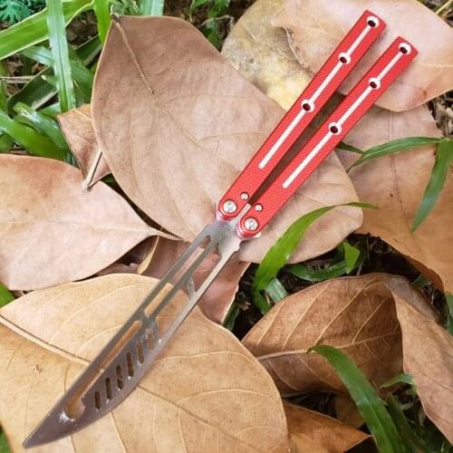 The One Red Sea High End Integrated Aluminum Handle Practice Not Sharp High Hardness Sharp Blade Tactical Outdoor Camp EDC Tool