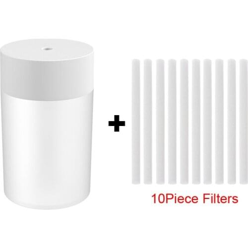 10Piece Filters Portable 260ml Simple Humidifier Essential Oils Mi Home Aroma Humidifier Monotone Warm Night Light Diffuser