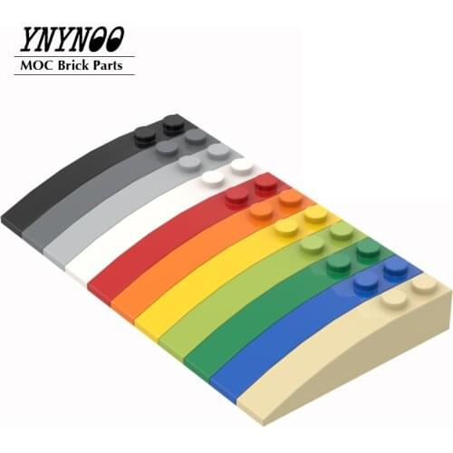 20Pcs/lot Slope 1x6 Curved 41762 Brick Curved 6x1 Element 42022 MOC Building Blocks Bricks Parts Enlighten DIY Toys Gifts