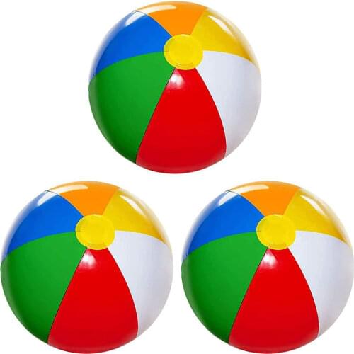 3 PCS Beach Balls PVC Inflatable Swimming Pool Floating Balls Kids Summer Water Toys