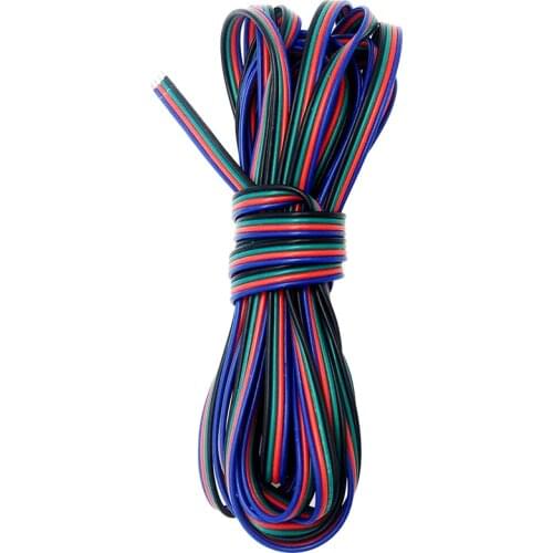 LED Tinned Copper 22AWG 4 Pin Led RGB Cable PVC Insulated Wire Electric Strip Extension Connect Tape String DIY Connect