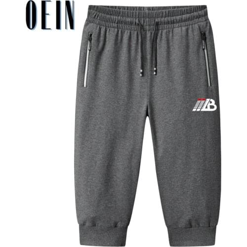 Jogger Pants Men 2021 Summer Calf-Length Elastic Waist Mens Skinny Pencil Pant Slim Fit Mens Casual Pants Zipper Pocket Trousers