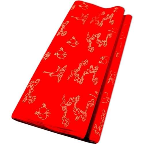 Calligraphy Paper Chinese Rice Paper Red Xuan Papers for Chinese Spring Festival Couplets Rijstpapier Shoji Papers Paper Cutting