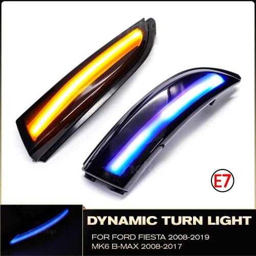 For Ford Fiesta 2008-2017 B-Max 2008-2017 Dynamic Blinker Reminder LED Flowing Turn Signal Indicator Lamp s Repeater Car Lights