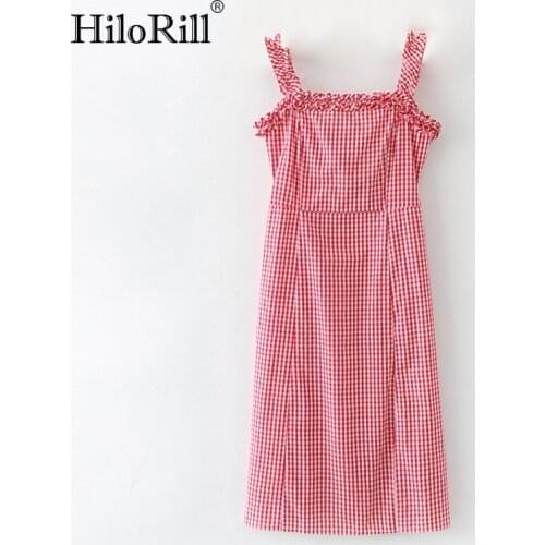 Модные платья в клетку HiloRill China At AliExpress